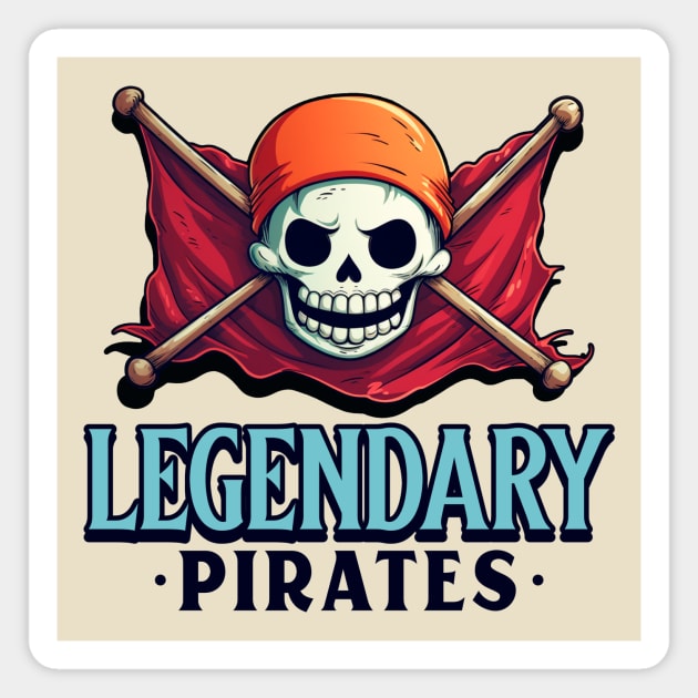 Legendary Pirates Anime Series Magnet by Tip Top Tee's